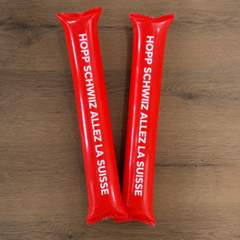 Schweiz Klatschstangen 2er Set Hopp Schwiiz Fanartikel Neu