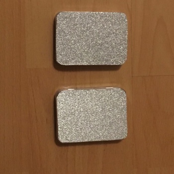 2er Set Deko Box glitzersilber