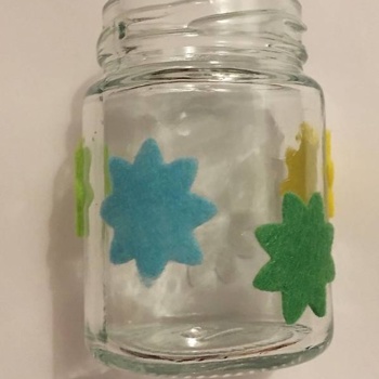 2er Set mini Glasvase Filzdeko