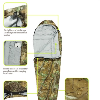 Militär Schlafsack Camouflage Mumienschlafsack Bild 4
