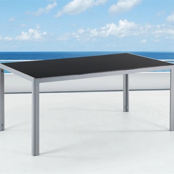 Gartentisch Glas Schwarz