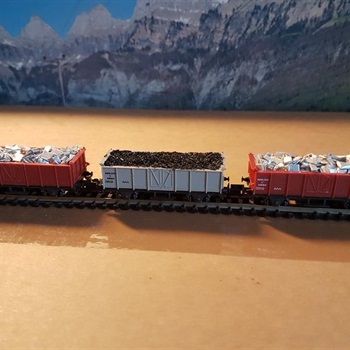 Modellbahn Spur N: Club-Set SBB Hochbordwagen L7 Bild 2