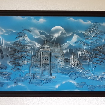 Gemälde in Blau