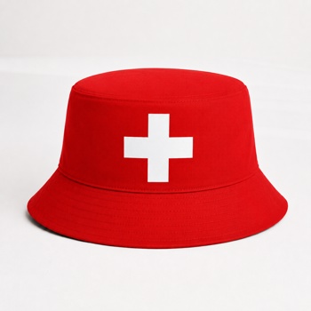 Schweizer Fischerhut mit weissem Kreuz für echte Fans