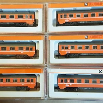 Modellbahn Spur N: 6 SBB EUROFIMA-Abteilwagen
