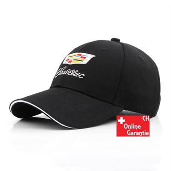 Cadillac Cap Mütze Kappe Schwarz Weiss Auto Bild 2