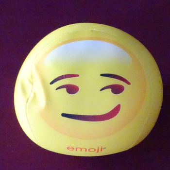Happy People - Emoji, Knautschball, 19 cm, gelb