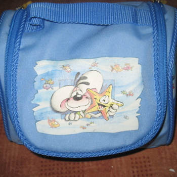 Kulturtasche Tasche Spiegel Diddl Maus blau Fische