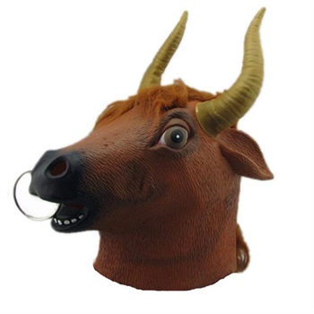 Stier Maske Bullen Kuh Fasnacht Halloween Kostüm Bild 2