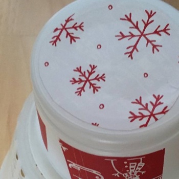 Deko Becher Schneeflocken