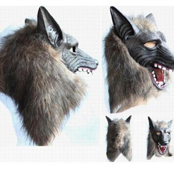 Wolf Maske Kostüm Halloween Werwolf Wolfmaske Neu Bild 2