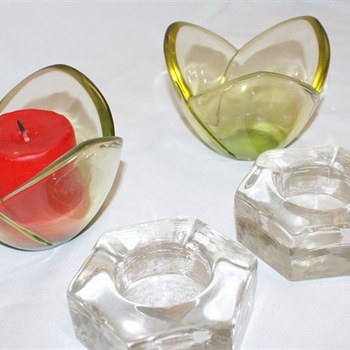 6 Div Kerzenhalter aus Glas   18,00 VB Bild 2