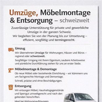 Transport & Möbelmontage – zuverlässig und flexibe
