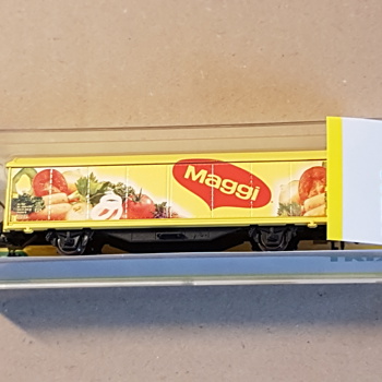 Modellbahn Spur N: Sammlerobjekt SBB Schiebewandwagen Maggi Bild 4