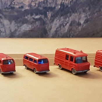 Spur N, WIKING Modellautos: Set 5 Einsatzfahrzeuge FEUERWEHR