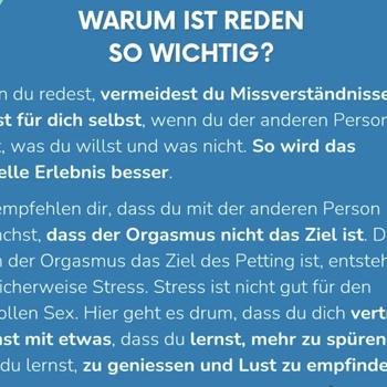 Petting wie während der Pupertät