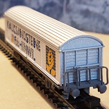 Modellbahn Spur N: SBB Schiebewandwagen "KALKSANDSTEINE fbb" Bild 2