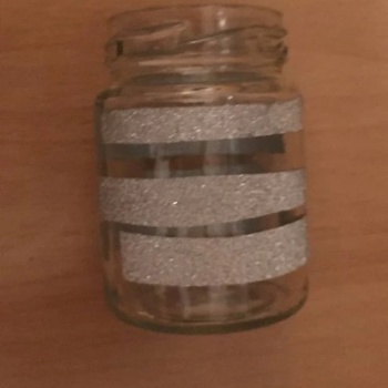 Glasvase farbe glitzersilber