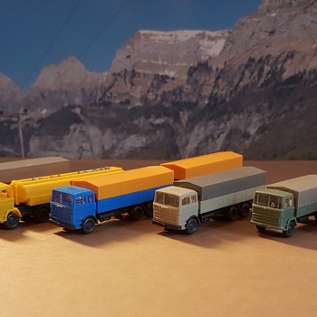 Spur N, WIKING Modellautos: 6 LKWs Mercedes / Magirus Deutz