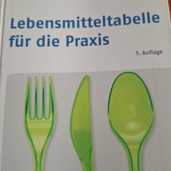 Lebensmitteltabelle für die Praxis