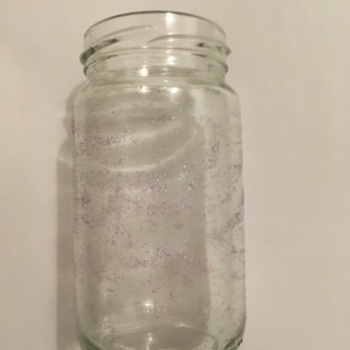 Glasvase mit schimmer Glitzer