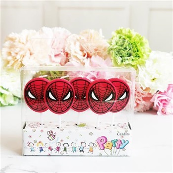 Spider-Man Kerzen Set mit 5 Stück Torte Kuchen
