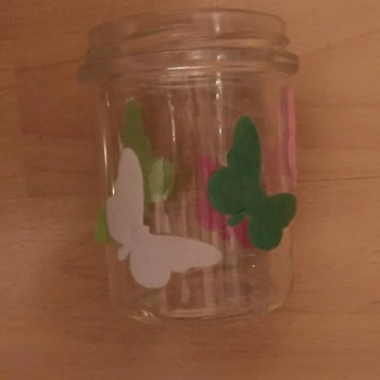 Konfitürenglas mit Schmetterlinge Bild 2