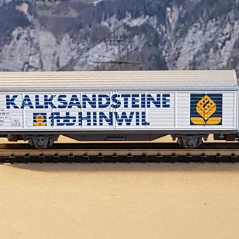Modellbahn Spur N: SBB Schiebewandwagen "KALKSANDSTEINE fbb"