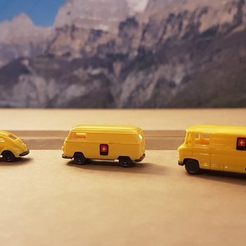 Spur N, WIKING Modellautos: 5er-Set PTT-Fahrzeuge Post Bild 2
