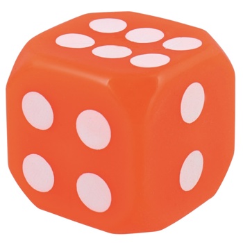 Würfel mit Beleuchtung, orange