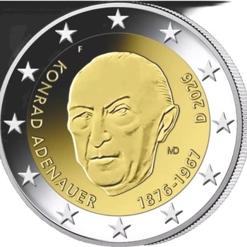 GEDENKMÜNZR  2 EUROS 2026  KONRAD ADENAUER