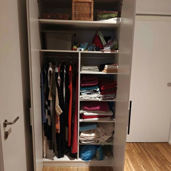 Kleiderschrank Schrank weiss 2 Türen Micasa Bild 4