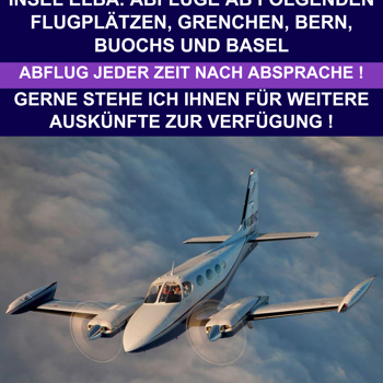 SWISS PRIVATE FLYING FLIEGT NACH ELBA