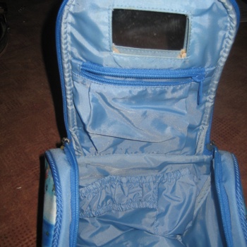 Kulturtasche Tasche Spiegel Diddl Maus blau Fische Bild 2