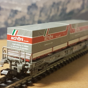 Modellbahn Spur N: Rarität SBB HUPAC Taschenwagen "schöni" Bild 2
